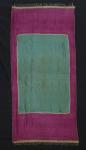 Lawan 1900. Silk Shawl. Green field and magenta border. Sumatra, Indonesia. 