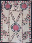 Silk souzani Uratuba, Central Asia, 19th Century, 4-0 x 5-6 ft. 