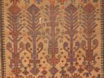  Old Baluch Prayer Rug with Memling Type Gul in Mihrab