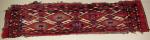  Central Asian Torba with Back,Profuse Ruby Red and Lemon Yellow Silk,Ca.1800,4'3''x1'1''.