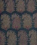 Detail of a shawl fragment of very big boteh design on the deep indigo background. 