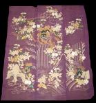 Japanese Kosode embroidered p a n e l from the scene of Noh theatre ''Shakkyo'' 