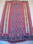  Balkans Kilim - Bulgarian Pomaks, woven in three pane1s - borders and field, 5'3 x 8'10 feet, some old repairs.