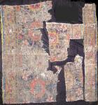  several small fragments of an 18th century jufti knotted Khorosan / NE Persian minakhani carpet. (protoBaluch or protoDorokhsh ?)