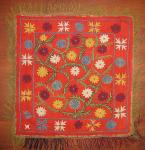  Uzbek Small Suzani,Circa.1900
Silk Embroidery on red cotton,good codition.size is 42x43cm