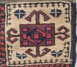 Baluch prayer rug. 

Mostly good condition with one area of crease wear visible in the middle of the rug. Original selvages with a few missing b:ts.