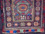  Rare Soumak Bag-Face with Supplemental Weft-Float Embroidery,Early 19th Century,2'3''x2'1''. 