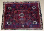  Beluch Bag-face with Zoomorphic Design,Silk Highlights,19th.Cent.
2'4''x1'4''.