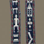 QASHQA'I MALBAND. Nice example of a warp-faced Qashqa'i malband. Finely woven at approximately 52 warps per inch.  Size is 2'' by 19'