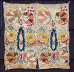  SLEEVE CUFF OF OTTOMAN ROBE,
Silk and Metal Threads on Linen,
15 1/2''x15'',17th.Century.