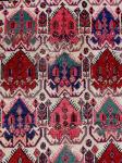  Unusual Afshar. Good pile. Great colors.   Old cuts, repairs. Needs TLC. 