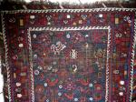  Small SW persian  bird rug (125x 90cm) with good colors, interesting design, low pile and charming price.