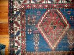  Kazak square, original size, 

not a fr@gment. 
Good colors, wear but still nice. rare