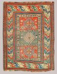 Stock #A102 Kazak  Circa 1900's
Size: 4.2 x 5.8 feet

