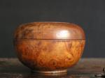  Tibetan wood bowl  14cm diameter X 9cm high