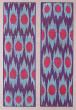  Pair of Blue Wefted Ikat Panels (Mounted)