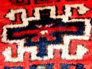 Wild  East Anatolian Rug (border detail) w/ cotton & silver highlights