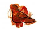  Egyptian Coptic Fragment 

w/ Bird, 4 - 600 AD, very fine tapestry weave, beautifully articulated, great color!