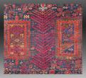  Baluch Main Carpet (detail, Taimuri?), NE Persia, 19th century.
An older example of a familiar type, a so-called Taimuri type from NE Pers:a.  A border system is missing on either side, so calling it 'fragmented' would be appropriate but the condiiton of the rug is in relatively good condition.