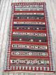  Shahsavan kilim, 4'9'' x 9'4'' Excellent condition (small b:tes in 3 corners).  Light blue and ivory are worked in cotton.  Additional photos available.
