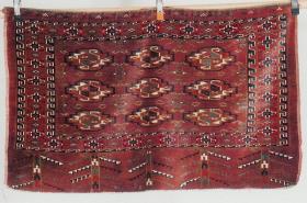  This is a 19th century Yomud chuval. Mint condition with great wool and colors.