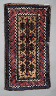  This is a Baluch balisht. It has great wool and colors and is in very good condition.