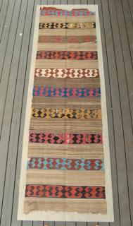 Early Anatolian Kilim,75x260cm(mounted).