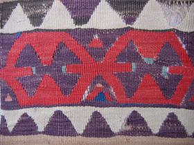  Anatolian Kilim Fragment with camel wool Early 19.Century,size is 365x76cm.