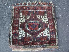  interesting baluch saddlebag late 19Cface.  19 \