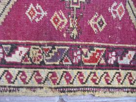  Anatolian  Kirshir  yastik wonderful colours and very old .
very nice  purple and kuchnel colours  circa mid .19 C .