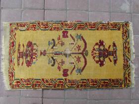Anatolian  Kirshehir yastik  wonderful colours it has very nice purple   very old circa 1870 