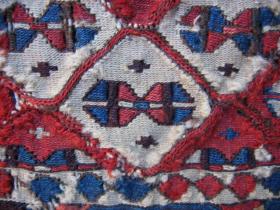  Weftless Soumac Bagface Mid 19.Century,mounted,size is 55x55cm.
