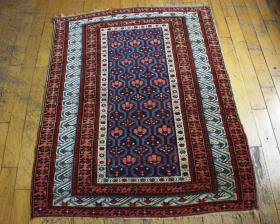  Old Caucasian Shirvan or Seichour rug in good, untouched condition, with a classic design and excellent old colors. Good even pile with very slight wear. Nice tight weave and high quality wool. No repairs. Original selvages. Original end kilim and some end braiding. One corner needs a little repair. All good natural colors including nice old mottled \