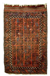  Khorassan Baluch carpet, late 19/early 20th c. Excellent condition, full pile. 