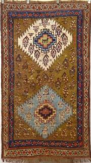  Kazak or NW Persian; very graphic  and bold design. Early 20th century; some mends and reweavings.  