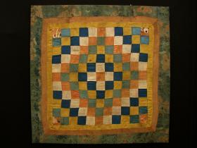  Tibetan Tantric patchwork textile 70 X 70 cm mounted on a frame. More images and information on our web site. Follow the link below. 