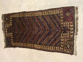 Baluch double niche rug.  About 22\