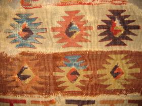 Early Central Anatolian Kilim Fragment,mounted on linen.size is 200x130cm.