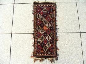 Antique Caucasian Flatwoven Bagface , 33 cm x 87 cm , 1\' 1\'\' x 2\' 10\'\' , Wool on Wool , All Vegetable Colours , FREE SHIPPING