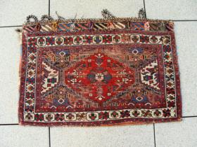 Antique Tribal Afshari Bagface , 54 cm x 80 cm , 1\' 9\'\' x 2\' 7\'\' , Natural Corrosion , Wool on Wool , All Vegetable Colours , FREE SHIPPING