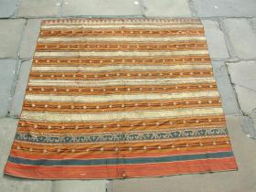  bargain antique Indonesian textile ca 1900.  Complete piece with metal thread work on silk. Generally good condition just a little grubby 
