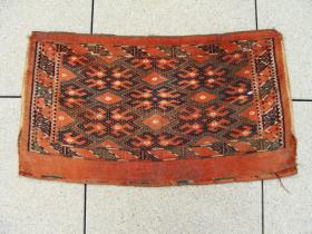ANTIQUE TURKMEN BAG, 100% WOOL on WOOL, VEGETABLE COLOURS, 43 cm x 79 cm ,  1\' 5 x 2\' 7 , FREE SHIPPING