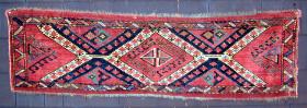  RARE LARGE EARLY 19TH CENTURY CENTRAL ASIAN JOLLAR ANIMAL TRAPPING WITH FULL GLISTENING PILE AND EXTRAORDINARY COLOR,4\'9\