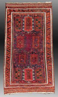  Taimuri Rug (fragmented, missing the outermost minor border on the sides), NE Persia, 19th Century