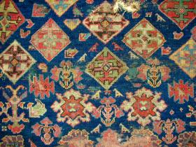 EARLY NWP KURDISH CARPET- fragment circa- 1800.