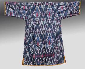  Tadjik Ikat Coat, Central Asia, 19th Century