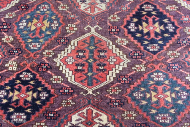 Mid 19th century Chador with great color and  unusual yellow in it. size 3'11X2'3                  