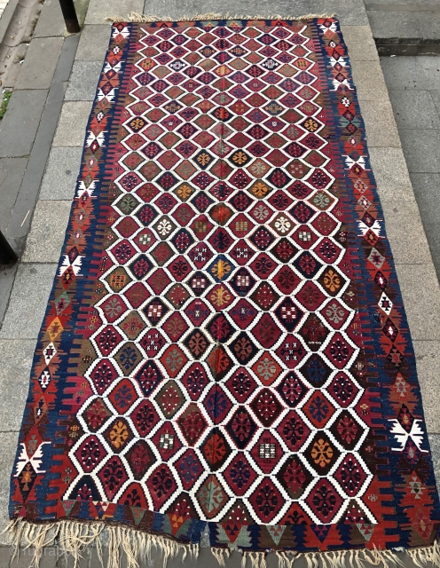 Antique Reyhanlı Kilim Size 163x332 cm  I can't reach the messages from the site. Send it directly, please 21ben342125@gmail.com             