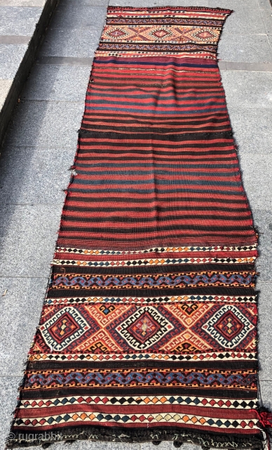 Antique Kurdish Saddlebag Size 85x312 cm Please send to message directly 21ben342125@gmail.com                     