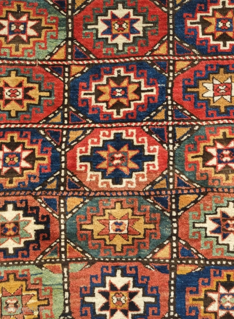 Moghan rug, 19th century. Excellent pile. Wonderful array of colors. Excellent condition with the ends cleaned up and secured.  123 x 187 cm.         
